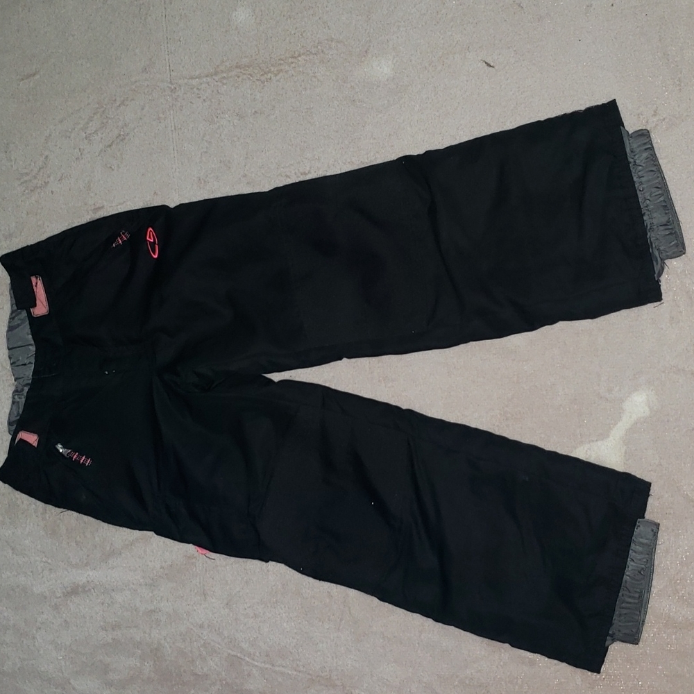 Girls adjustable snowpants By Champion, Black, size small